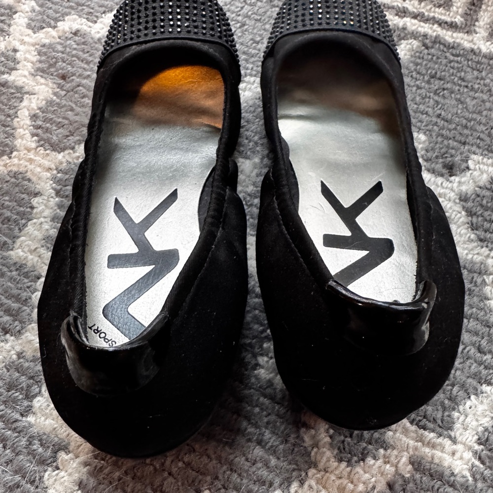 Anne Klein Sport Black Heels with Studded Detail - Picture 2 of 7